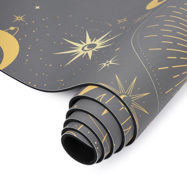 Килимок для йоги каучуковий поліуретан Pro ILLustration Gemini Sport Pro 183см*68см*5мм PUY-5900-10 темно-сірий PUY-5900-10 фото