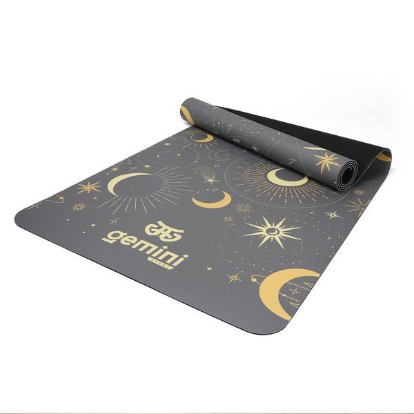 Килимок для йоги каучуковий поліуретан Pro ILLustration Gemini Sport Pro 183см*68см*5мм PUY-5900-10 темно-сірий PUY-5900-10 фото