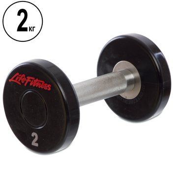 Гантель цільна професійна LIFE FITNESS GA-80081-2 1шт 2кг GA-80081- фото