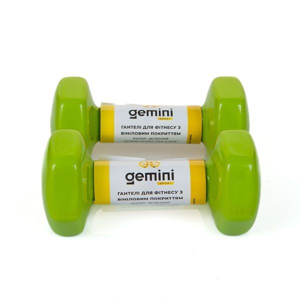 Гантели для фитнеса Gemini Sport с виниловым покрытием 2&times;5 кг GSD-5.0GR GSD-5.0GR фото