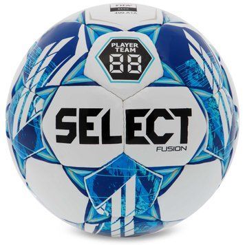 М'яч футбол Select Fusion v23 №4 білий-синій 385416-962/4 (Оригінал) 385416-962/4 фото