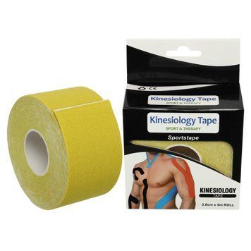 Кінезіо тейп для обличчя та тіла (Kinesiology tape) розмір 5смх5м кольору в асортименті BC-1091-3_8 Жовтий BC-1091-3_8 фото