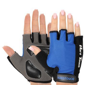 Перчатки для фитнеса и тренировок HARD TOUCH S-XL Чёрно-синий BC-8097-2 S BC-8097-2 фото