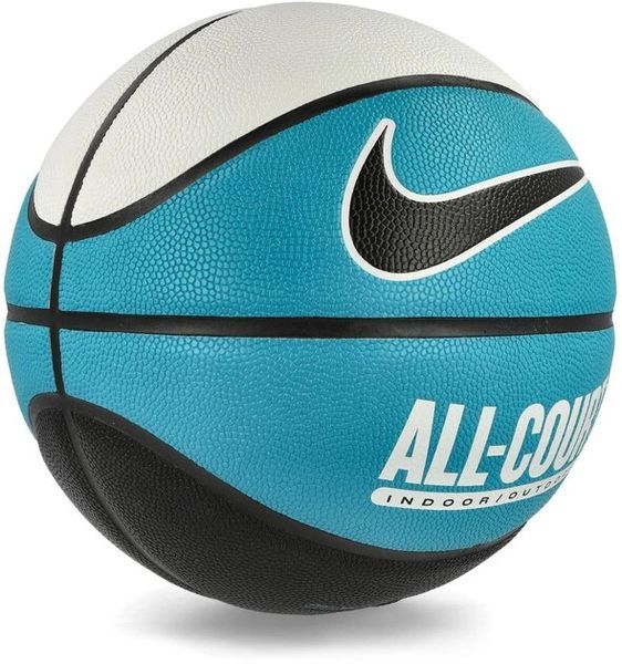 Мяч баскетбольный Nike Everyday All Court 8P Deflated размер 7 White/Teal Nebula/Black N.100.4369.110.07 (Оригинал) N.100.4369.110.07 фото