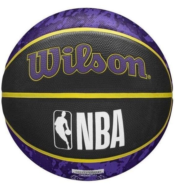 Мяч баскетбольный в подарочной коробке + насос Wilson NBA TEAM TIEDYE BSKT LA LAKERS size 7 WZ4007803XP (Оригинал) WZ4007803XP фото
