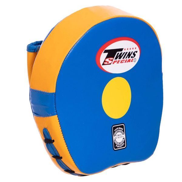 Лапи вигнуті для боксу та єдиноборств TWN (2 шт), 18 &times; 18 &times; 8 см VL-2054 Чорний-жовтий VL-2054  фото