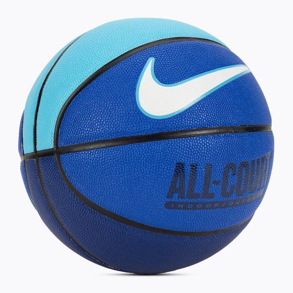М'яч баскетбольний Nike EVERYDAY ALL COURT 8P DEFLATED HYPER ROYAL/DEEP ROYAL BLUE/BALTIC BL розмір 7 N.100.4369.425.07 (Оригінал) N.100.4369.425.07 фото