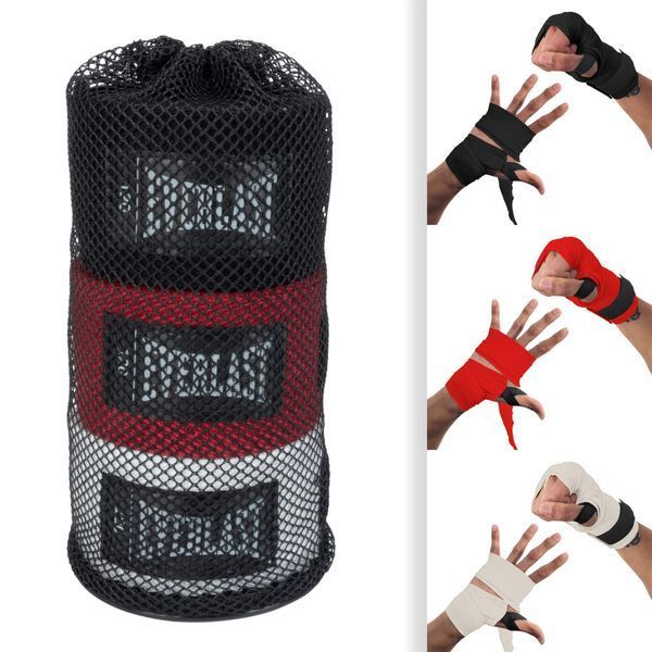 Набор боксерских бинтов Everlast Core Handwraps 3 Pack, унисекс (черный/белый/красный) 120 inches (304,8 см) (Оригинал) P00003251 P00003251 фото