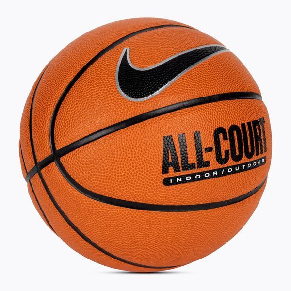 М'яч баскетбольний Nike Everyday All Court 8P Deflated AMBER/BLACK/METALLIC SILVER/BLACK size 7 N.100.4369.855.07 (Оригінал) N.100.4369.855.07 фото