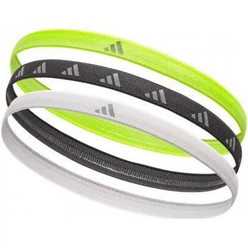 Пов'язка на голову Adidas Hairbands 3pk білий, чорний, салатовий Уни One Size ADAC-16197 (Оригінал) ADAC-16197 фото