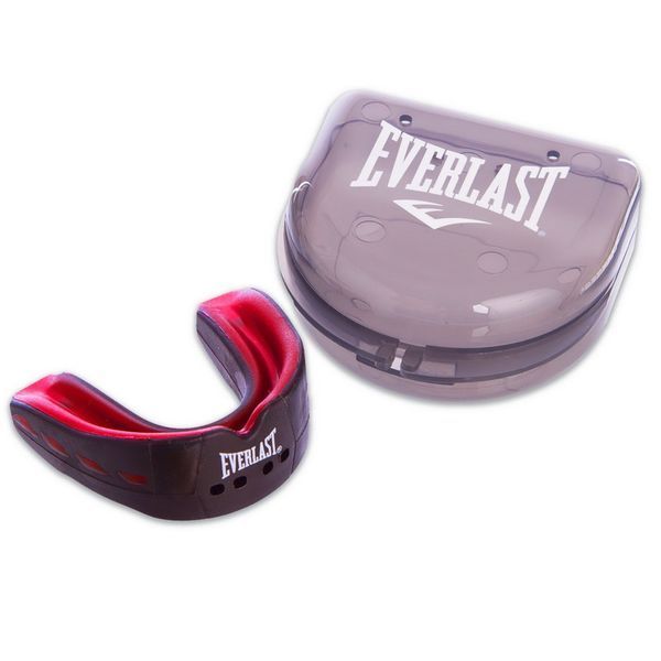 Капа боксерська EVERSHIELD DOUBLE MOUTH GUARD Чорно-червона Універсальна (Оригінал) 1400007 1400007 фото