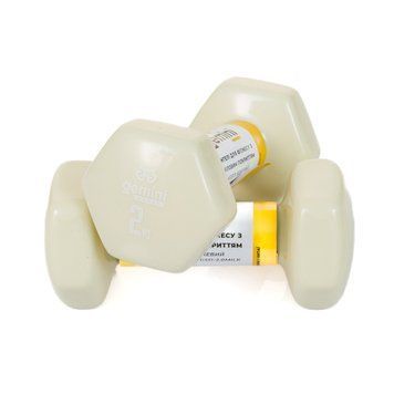 Гантелі Gemini Sport для фітнесу з вініловим покриттям 2шт по 2.0кг GSD-2.0MILK GSD-2.0MILK фото