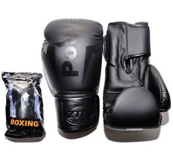 Рукавички боксерські POWER 10oz чорний GB-ZTT-10B фото