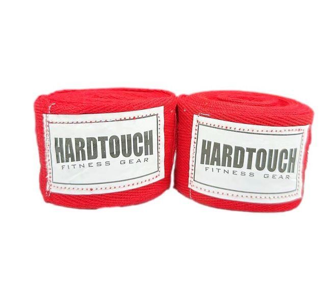 Бинты боксерские Hardtouch хлопок 2.7м Красный HT-CT-2.7 фото