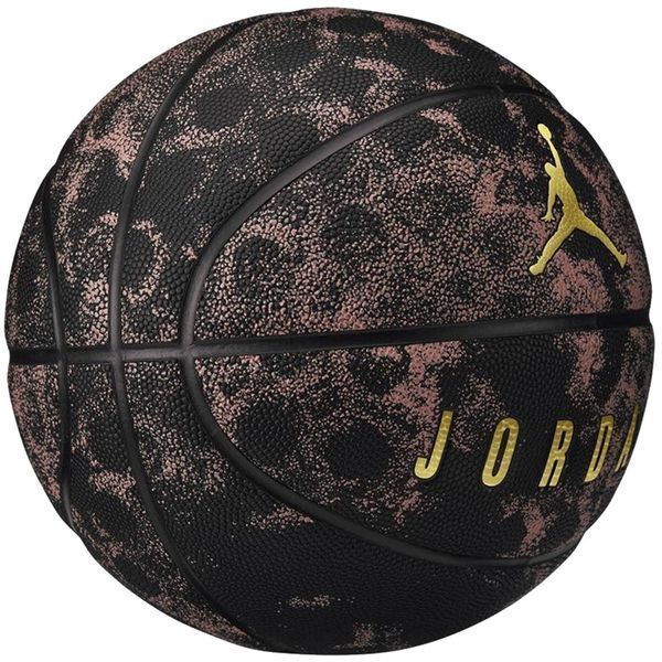 Мяч баскетбольный Nike JORDAN BASKETBALL 8P ENERGY DEFLATED CRIMSON BLISS/BLACK/BLACK/GOLD размер 7 J.100.8735.629.07(Оригинал) J.100.8735.629.07 фото