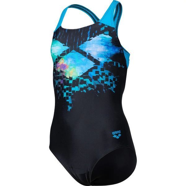 Купальник для плавания Arena Multi Pixels Swim Pro детский, слитный, черно-синий 006679-580 (Оригинал) 128 см 006679-580 фото