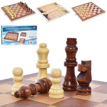 Шахи, шашки та нарди 3-в-1 W-6648 W-6648 фото