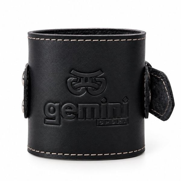 Кожаная манжета для силовой тяги на голень и запястье Gemini Sport, чёрная, 1 шт. GM-1012 GM-1012 фото