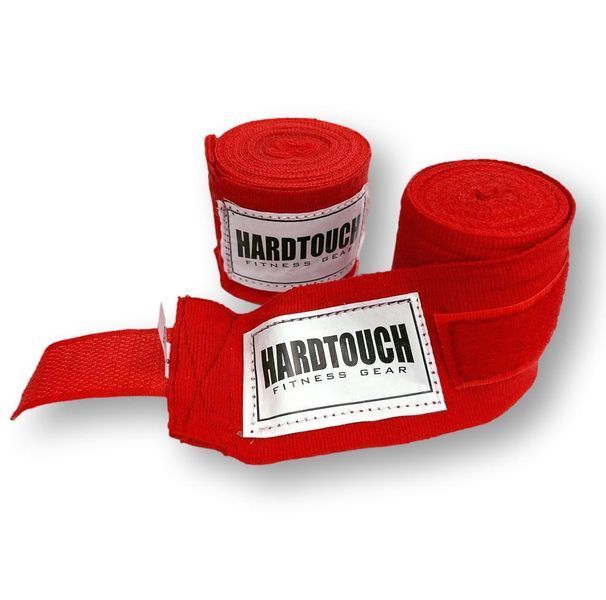 Бинты боксерские Hardtouch хлопок-эланстан 3м Красный HT-CTE-3 фото
