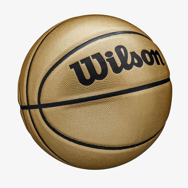 Баскетбольный мяч Wilson Gold Comp для игры в зале, размер 7, золотой, композитная кожа, WTB1350XB07 (Оригинал) WTB1350XB07 фото