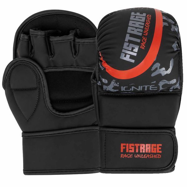 Перчатки-крабы спарринговые для MMA FISTRAGE черно-красные VL-6493 S VL-6493 фото