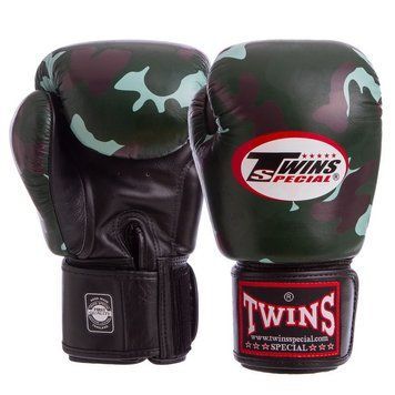 Рукавички боксерські шкіряні TWINS FBGVL3-ARGN 12oz Камуфляжний (Оригінал) FBGVL3-ARGN-12 фото