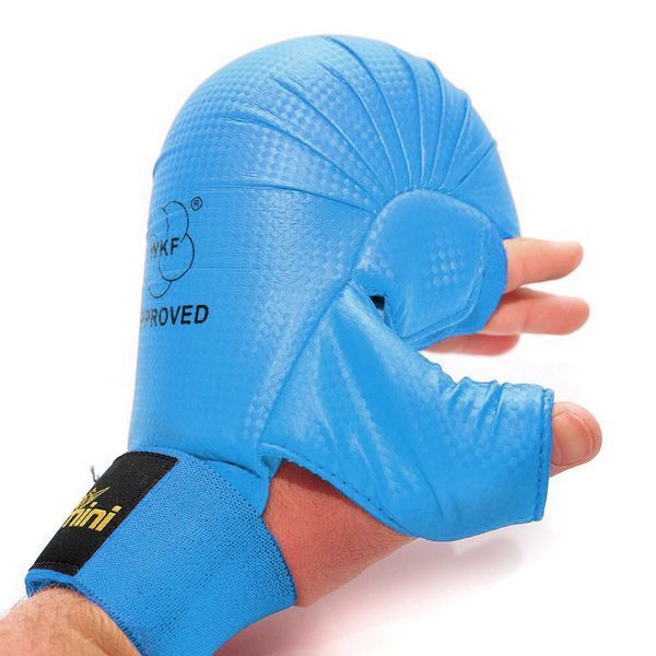 Рукавички-накладки для карате Gemini GK-1601-BL, сині XS GK-1601-BL фото