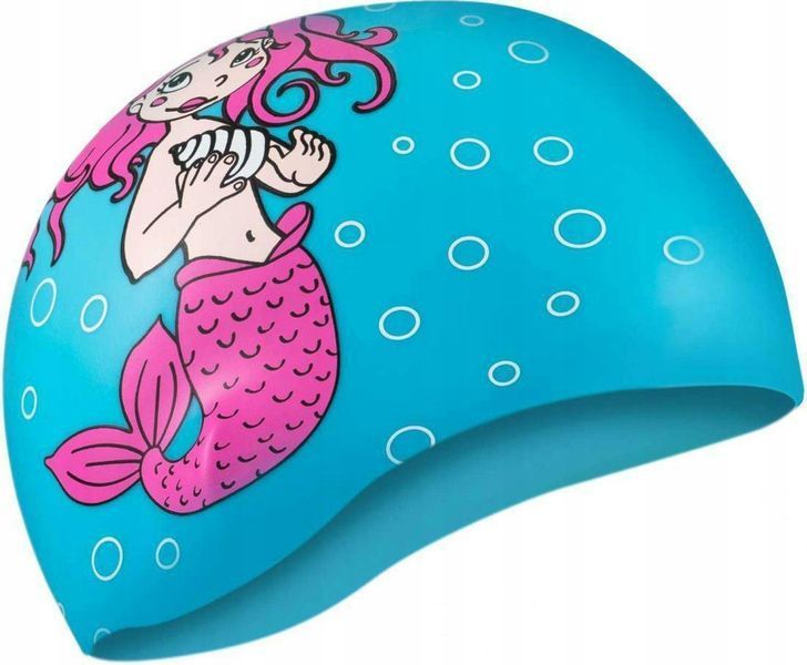 Шапка для плавания Aqua Speed ​​KIDDIE Mermaid 1784 голубой Дет OSFM (Оригинал) 142-Mermaid фото