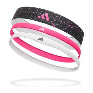 Пов'язки на голову Adidas Hairbands 3 шт. білий, чорний, рожевий, універсальний (One Size) ADAC-16160 (Оригінал) ADAC-16160 фото