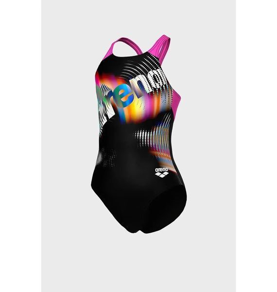 Купальник для плавання суцільний Arena LIT LOGO SWIMSUIT V BACK L дитячий (Оригінал) 010690-590 164 см 010690-590 фото