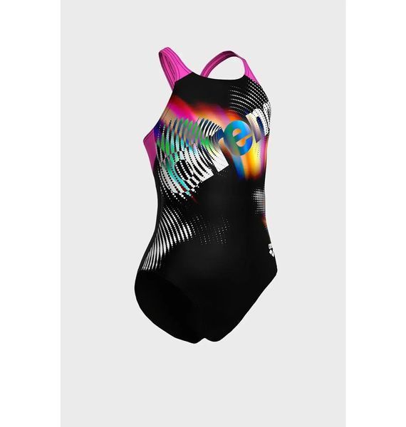 Купальник для плавання суцільний Arena LIT LOGO SWIMSUIT V BACK L дитячий (Оригінал) 010690-590 164 см 010690-590 фото