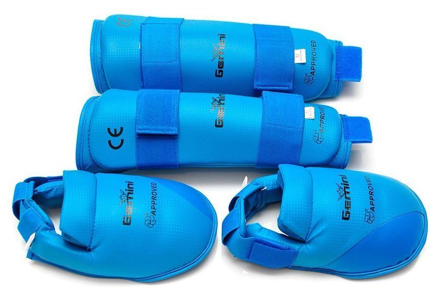 Захист гомілки та стопи для карате Gemini GO-2863-BL Синій XS GO-2863-BL фото