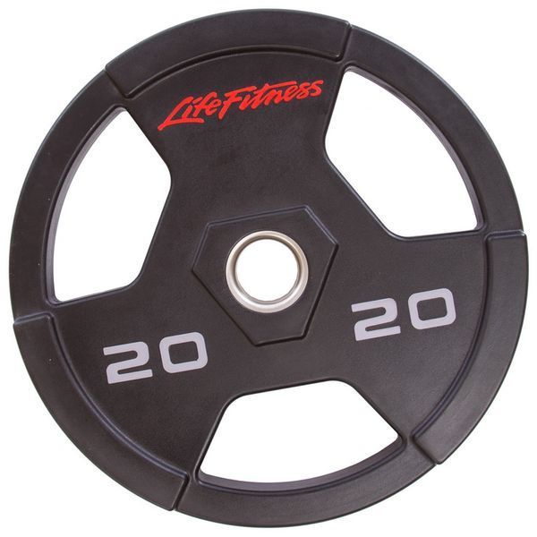 Блины (диски) полиуретановые LIFE FITNESS GC-80154-20 51мм 20кг черный GC-80154-20 фото