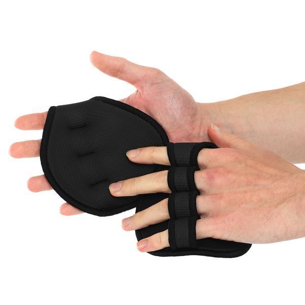 Накладки атлетические нескользящие Грипад GRIPAD WorkOut HAND PROTECTION EZOUS черный D-01 D-01 фото
