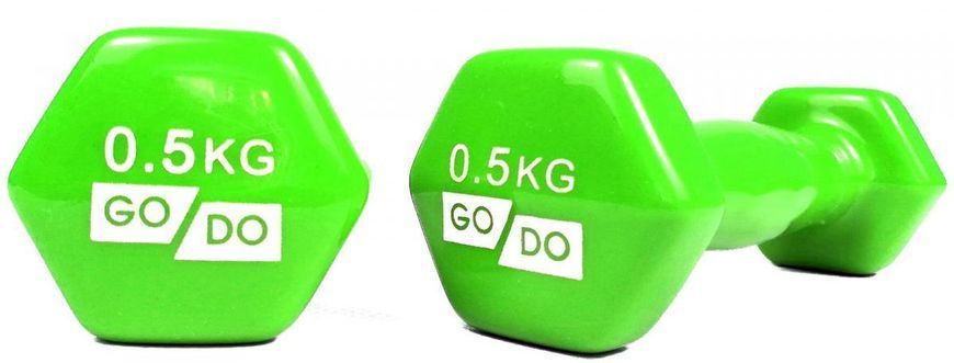 Гантели для фитнеса с виниловым покрытием 2шт GoDo GD-0.5GR GD-0.5GR  фото