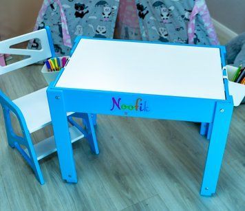 Світловий стіл &mdash; пісочниця Noofik "Baby_ok" без кишені", блакитний 43*53 см Baby_ok без кармана_гол фото