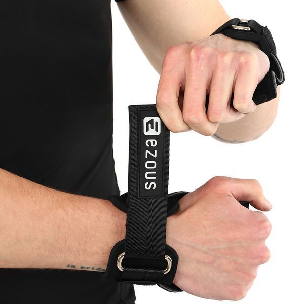 Накладки для подтягивания и тяги HAND GRIP THICKER LAYERS EZOUS 2шт черный D-17 D-17 фото