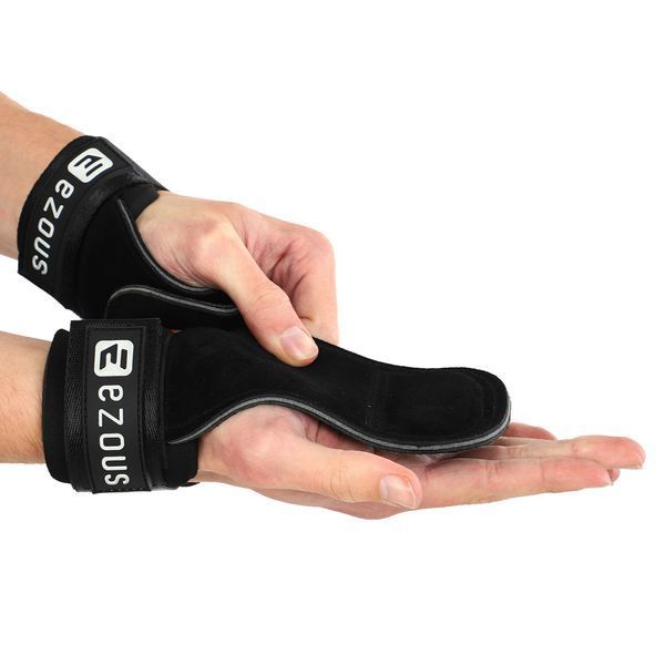 Накладки для подтягивания и тяги HAND GRIP THICKER LAYERS EZOUS 2шт черный D-17 D-17 фото