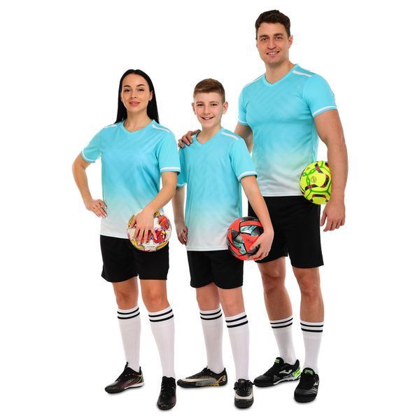 Форма футбольна комплект LIDONG Бірюзово-чорний 4XS-2XL D-8853-1 4XS D-8853-1 фото