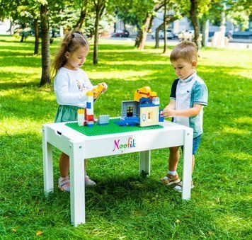 Світловий стіл &mdash; пісочниця Noofik "Baby_ok" без кишені" 43*53 см з поверхнею для конструктора Baby_ok без кармана_с кон фото