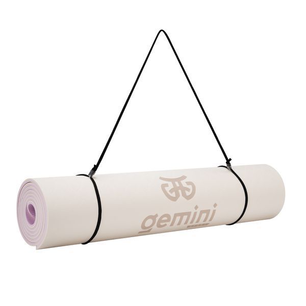 Коврик для фитнеса и йоги Gemini Sport TPE 6 мм молочный / сиреневый GE-60045 GE-60045 фото