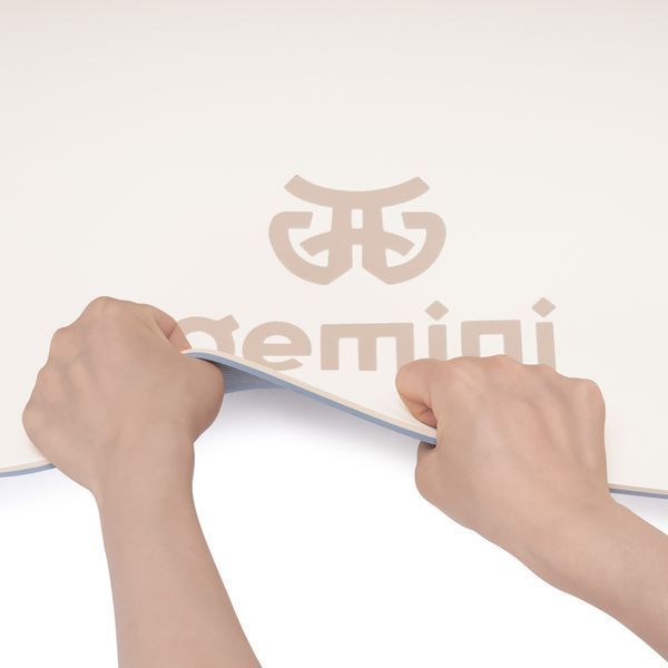 Коврик для фитнеса и йоги Gemini Sport TPE 6 мм молочный / голубой GE-60047 GE-60047 фото