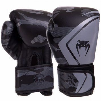Рукавички боксерські Venum 14oz чорно-сірий GB-0162-14-BGREY фото