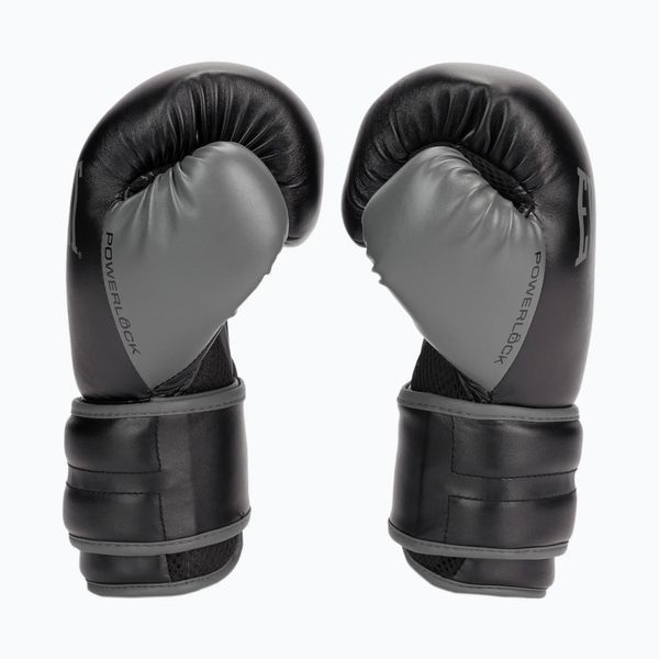 Перчатки боксерские Everlast POWERLOCK 2R TRAINING GLOVE 10oz Чёрно-серый (Оригинал) P00002283 P00002283 фото