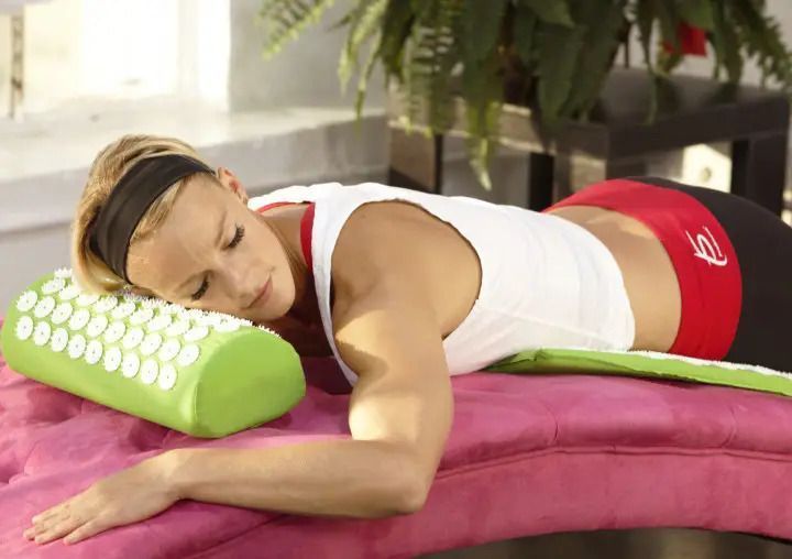 Килимок масажний аплікатор Кузнєцова Acupressure65см 40см Синій YG2891 Салатовий YG2891 фото